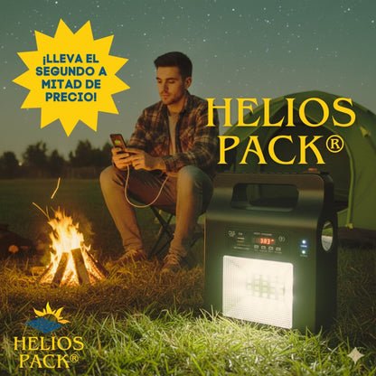 Helios Pack® | Generador de carga solar (Luz de emergencia, cargador y reproductor Bluetooth)