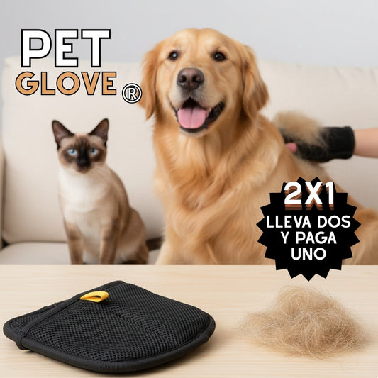 PetGlove® | Guante para mascotas removedor de Pelo 2 en 1 - Negro