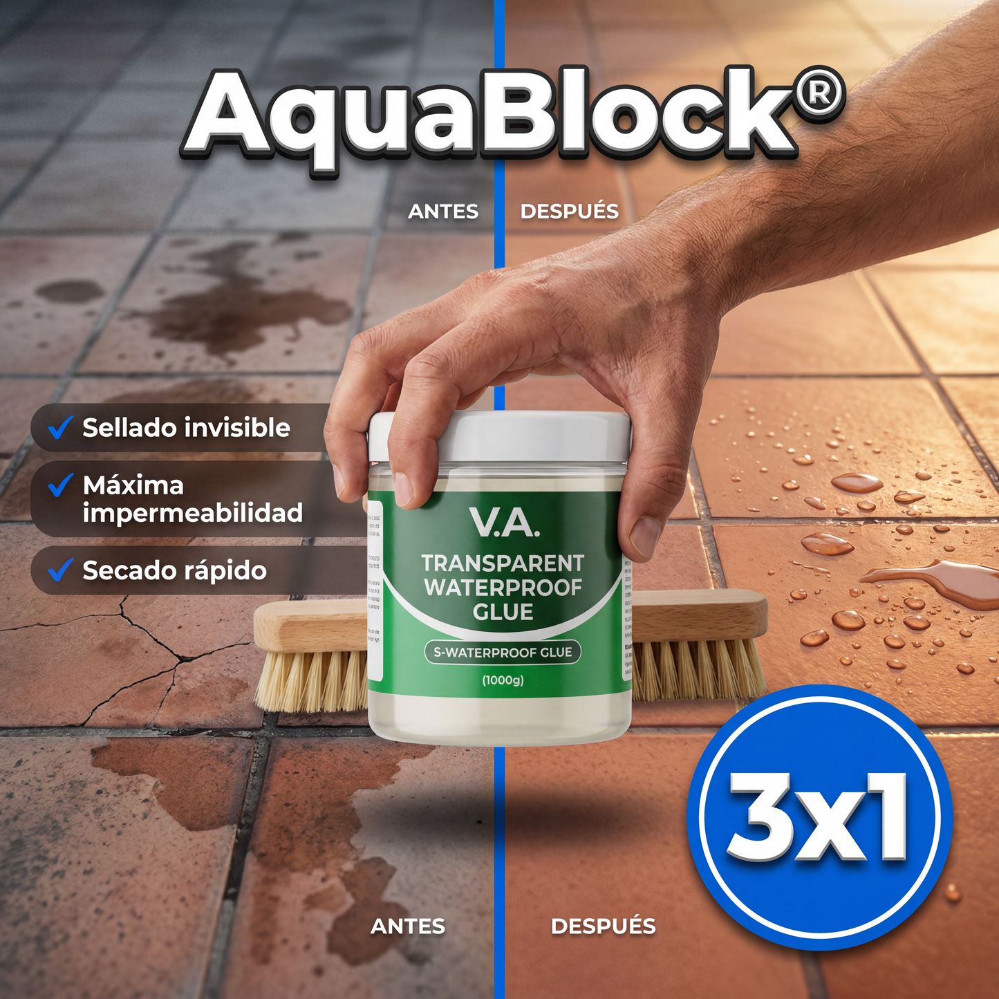 AquaBlock® | Sellador impermeable con brocha (300 grs)