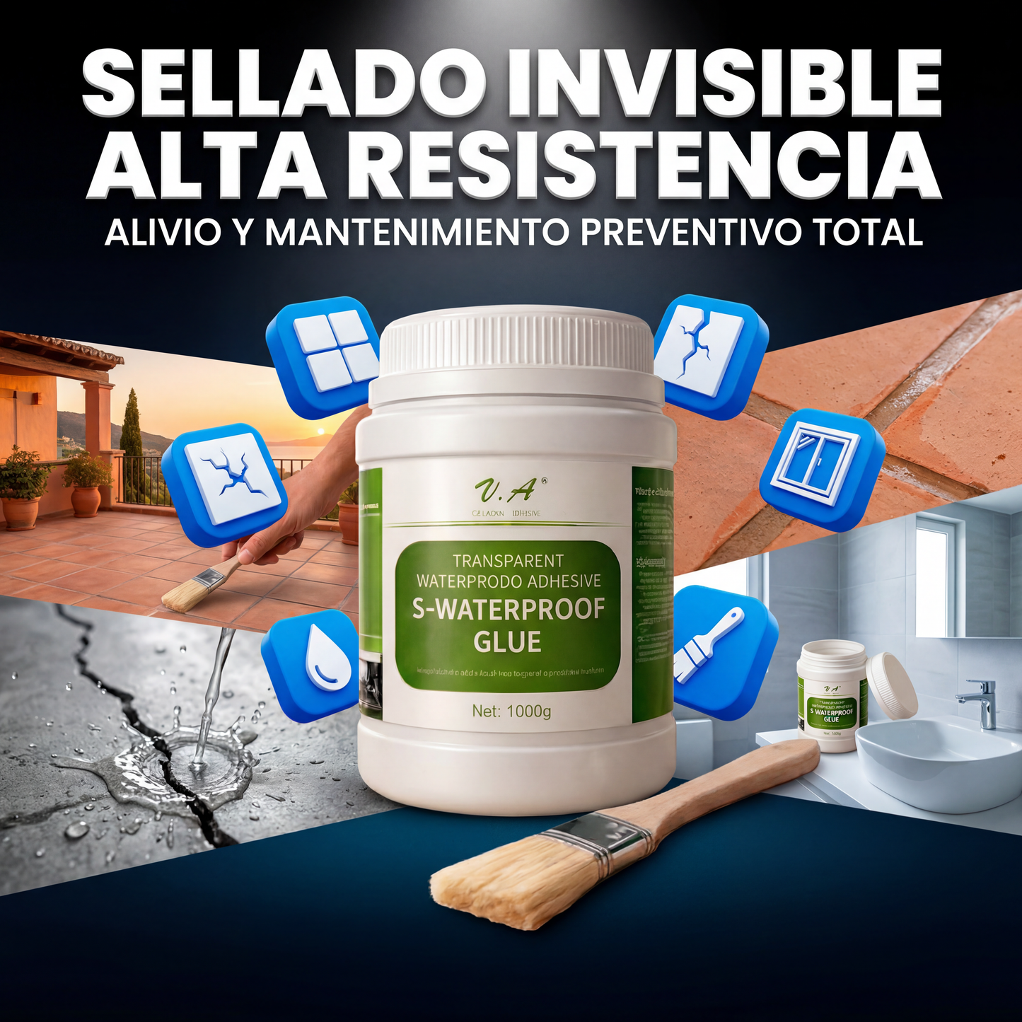 AquaBlock® | Sellador impermeable con brocha (300 grs)